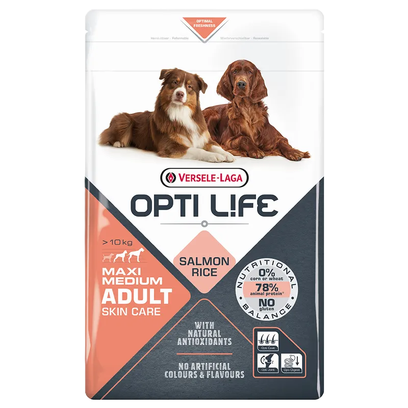 opti life adult skin care medium & maxi 12,5 kg