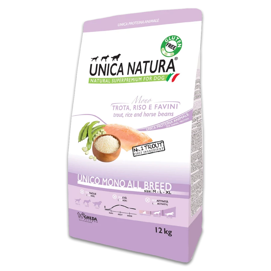 Gheda | Unica Natura Unico Mono - Trout, pisztránggal, 12 kg